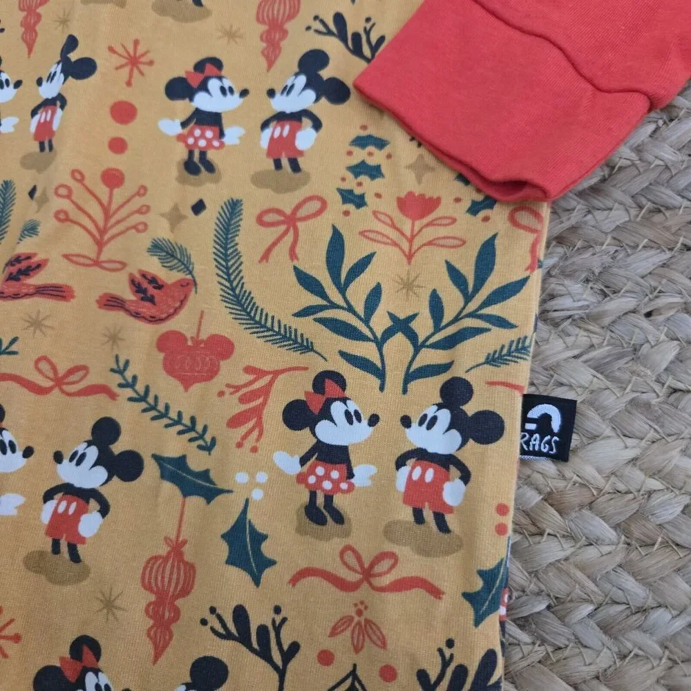 Rags Baby Jumpsuit Disney Minnie And Mickey Mouse Holidwy Christmas HappySize 2T